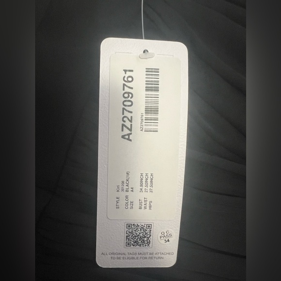 BLACK BRIDESMAID DRESS AZAZIE SIZE A4 - Picture 5 of 7